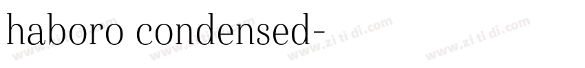 haboro condensed字体转换 haboro condensed字体转换